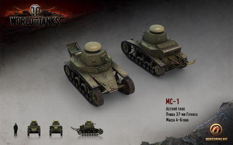В раздел «Арт» добавлен рендер советского танка МС-1